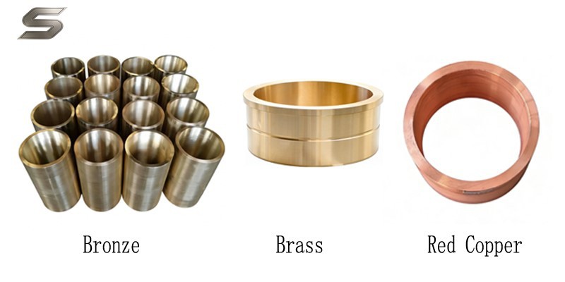 Color Comparison Among BronzeBrassRed Copper